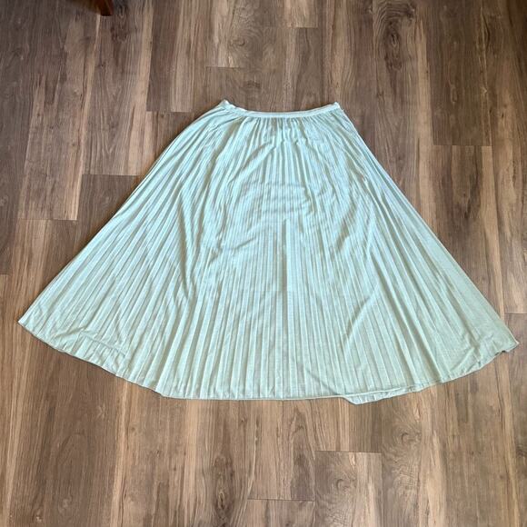 Vintage NW3 UK Midi Skirt Size 6 Midi Light Blue Flowy Soft Lined - Picture 1 of 12